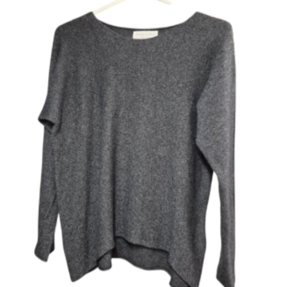 Bianco & Blu Gray Long Sleeve Sweater Merino Wool Cashmere Women's Size Large - Picture 2 of 12